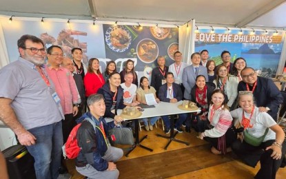 <p><strong>COLLABORATION.</strong> Bacolod City officials and Slow Food International representatives pose for a photo at the signing of the memorandum of agreement to establish Bacolod as the slow food hub in Asia-Pacific in Turin, Italy on Sept. 27, 2024. The agreement covers the development of Slow Food programs in Negros, which includes the promotion of food education, building networks, hosting of events, and the establishment of a Slow Food International office in the city. <em>(Photo courtesy of Bacolod City Councilor Em Ang)</em></p>