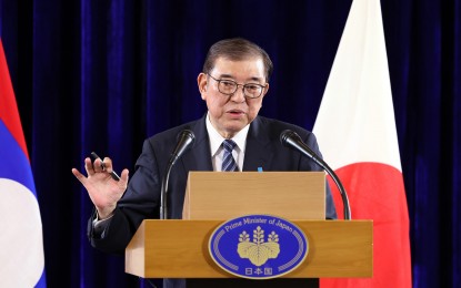 <p><strong>CLOSER COLLAB</strong>. Prime Minister Ishiba Shigeru speaks at a press conference regarding his attendance at the ASEAN-related Summit Meetings and other matters on Friday (Oct. 11, 2024). In his speech, Shigeru sought closer collaboration with the Philippine government amid an “increasingly challenging regional security environment.” <em>(Photo courtesy of Japanese Prime Minister's Office)</em></p>