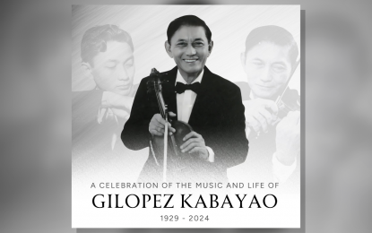 <p><strong>VIOLIN GREAT.</strong> Ilonggo violin virtuoso and music crusader Gilopez Kabayao dies at 94 in Iloilo City on Sunday (Oct. 12, 2024). Kabayao was dubbed “Father of Outreach for Classical Music,” bringing the music of the masters to the masses starting in the 1950s. <em>(Photo courtesy of Gilopez Kabayao: Artist for the Filipino People Facebook)</em></p>