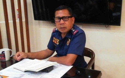 <p><strong>SAFER ‘UNDAS’.</strong> Antique Provincial Police Office (APPO) Information Office chief Lt. Col. Willy Diel holds a press conference of their preparation for ‘Undas’ at the APPO in San Jose de Buenavista, Antique, on Monday (Oct. 14, 2024). Diel said they are now coordinating with the barangay officials for a zero ‘Undas’-related incident. (<em>PNA photo by Annabel Consuelo J. Petinglay)</em></p>