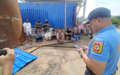 <p><strong>ARRESTED.</strong> The Chinese nationals arrested for their involvement in the illegal construction of a mineral processing plant in Paracale, Camarines Norte on Sunday (Oct. 13, 2024). The operation was conducted under a mission order issued by the Bureau of Immigration. <em>(Photo courtesy of PRO-5)</em></p>