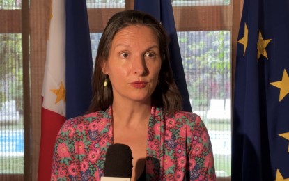 <p><strong>DEFENSE MODERNIZATION</strong>. French Ambassador to the Philippines Marie Fontanel during an interview with reporters at her residence in Makati City on Wednesday (Feb. 26, 2025). She said the Philippine government has requested French industry players for information about Re-Horizon 3 capabilities to bolster the country’s armed forces. <em>(Photo by Joyce Rocamora)</em></p>