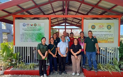 <p><strong>SEED LIBRARY.</strong> Officials of the Ilocos Norte Agricultural College (INAC) and its partner agencies pose at the newly-opened seed library at the INAC Compound in Pasuquin town on March 4, 2025. A collection of heirloom, native and resistant vegetable seed varieties will be made available at the facility to promote biodiversity, food self-sufficiency, and sustainability. <em>(Contributed photo)</em></p>