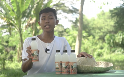 Edwin Gonzales Jr., 23, shows his award-winning Coco Chill enterprise in Norala, South Cotabato in this undated photo. As a young farmer, Gonzales described 'modern freedom' as the ability of young people to fulfill their dreams, take part in game-changing actions to address the threat to food security and help build a robust economy through the help of the government.