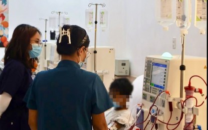KIDNEY CARE. A patient undergoes dialysis treatment at the Conner District Hospital in Apayao province on Monday (June 16, 2025). The new center, which was funded under the Department of Health’s Hospital Facility Enhancement Program, has 15 dialysis machines.