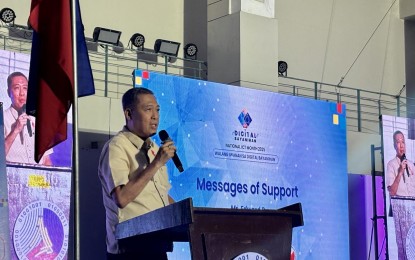 PARTNERSHIP. Edward Du, president of the Negros Oriental Chamber of Commerce and Industry (NOCCI), reiterates their commitment to support the programs and projects of the Department of Information and Communications Technology (DICT) during a Bayanihan Roadshow on Wednesday (June 18, 2025). Du said the chamber is looking at a free Wi-Fi project that will benefit MSMEs and schools in far-flung areas.