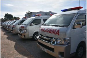 Batangas district hospitals get ambulances