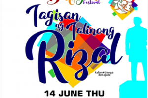 Calamba City to stage 'Talinong Rizal' quiz tilt June 14