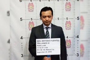 Trillanes charged with sedition raps before Pasay court