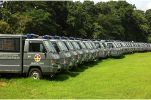 Duterte sends off 250 new BJMP transport vehicles