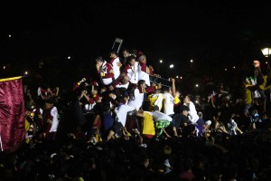 Image of the Black Nazarene on its way to Quiapo Church