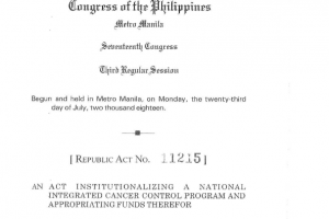 Duterte signs Integrated Cancer Control law