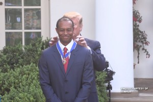 Trump awards highest US civilian honor to Tiger Woods