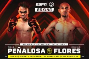 Flores arrives early to fight Penalosa