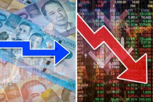 Stock market, peso end weaker amid lower GDP outlook