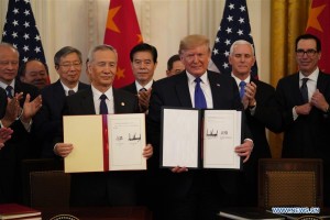 US, China sign initial trade deal