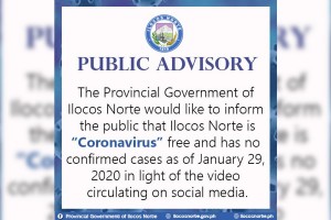 Ilocos Norte intensifies monitoring of coronavirus