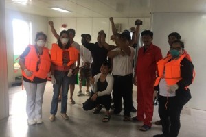 Filipino crew of Chinese tugboat free of flu-like symptoms