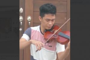 Student stranded in Clark plays violin for Covid-19 patients