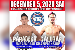 Saludar to fight undefeated Paradero on Dec. 5