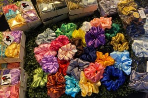 Sewing scrunchies raises money for pandemic-hit family