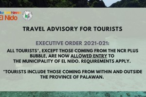 El Nido still closed to tourists from NCR Plus