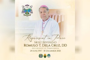 Zambo Archbishop dela Cruz dies at 74