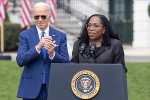 Biden celebrates appointment of 1st Black woman to Supreme Court