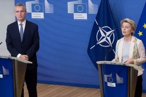 NATO, EU chiefs hold talk on war in Ukraine