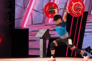 Ramos takes home bronze at Asian weightlifting championships