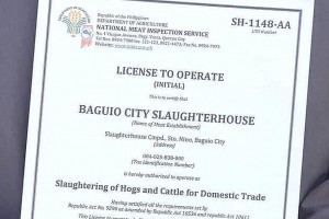 Baguio slaughterhouse meets NMIS standards for meat safety