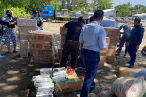 P92-M smuggled cigarettes seized in Zamboanga, Sulu