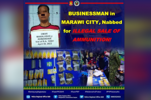 Unlicensed ammunition trader nabbed in Marawi City