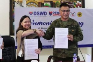 DSWD-11, Army ink partnership to speed up disaster aid