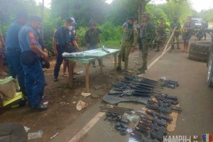 Assault rifles seized from alleged gunrunner in N. Cotabato