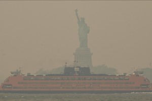 Wildfire smoke blankets New York