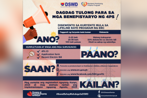 DSWD-11, electric firm tie up to grant subsidies to 4Ps members