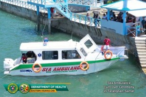 Samar town’s island villages get sea ambulance