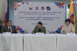 Joint circular for gov’t workers’ night differential pay issued