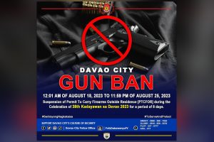 PNP enforces gun ban for Kadayawan fest