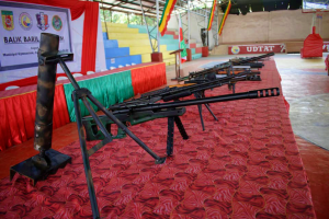 Maguindanao Sur village execs surrender 18 firearms, explosives 