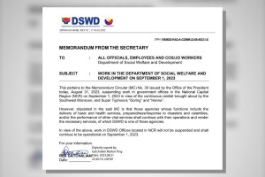 DSWD remains open for public service amid work suspension in NCR