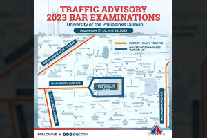 Manila announces road closures ahead of 2023 Bar exams