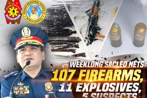 Weeklong ops net 107 firearms, 11 explosives in Caraga