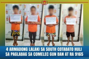 4 armed group members nabbed in S. Cotabato