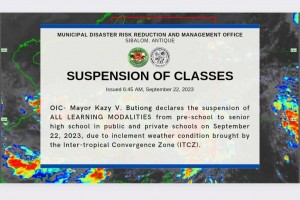 Classes suspended in 6 Antique towns due to heavy rains