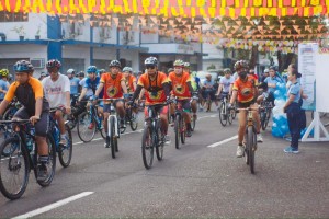 Bicol police holds solidarity cycling event for peaceful, orderly BSKE