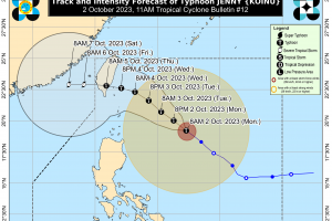 More areas in N. Luzon under Signal No. 1 as Jenny intensifies