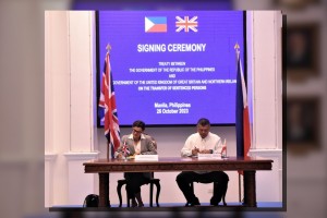 PH, UK sign treaty on the transfer of sentenced persons