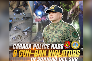 8 gun ban violators fall in Surigao Sur